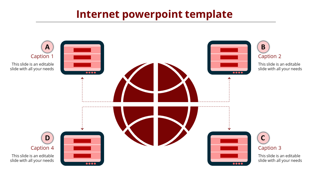 internet powerpoint template-internet powerpoint template-red